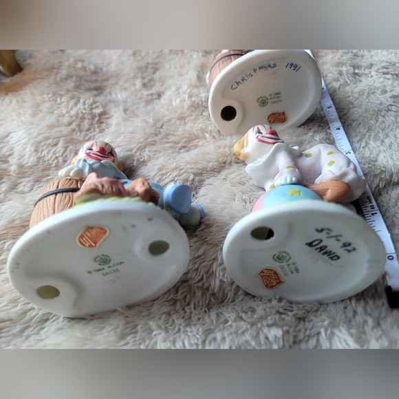 Vintage Geo Z. Lefton 1987 Circus Clown Party Balloon Funny Figurine set of 4! - Picture 5 of 14